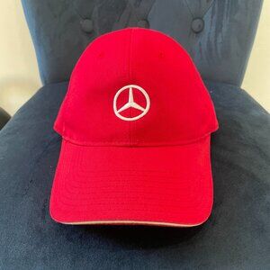 (NEW HAT) Mercedes-Benz USA Collection Baseball Cap - Classic Red-Dad Hat